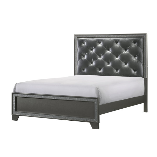 Saflon Beds Vegan Leather Panel Bed Wayfair